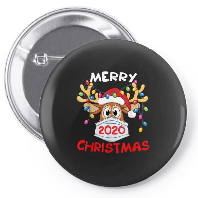Reindeer In Mask Shirt Funny Merry Christmas 2020 Pin-back Button Designed By Conco335@gmail.com