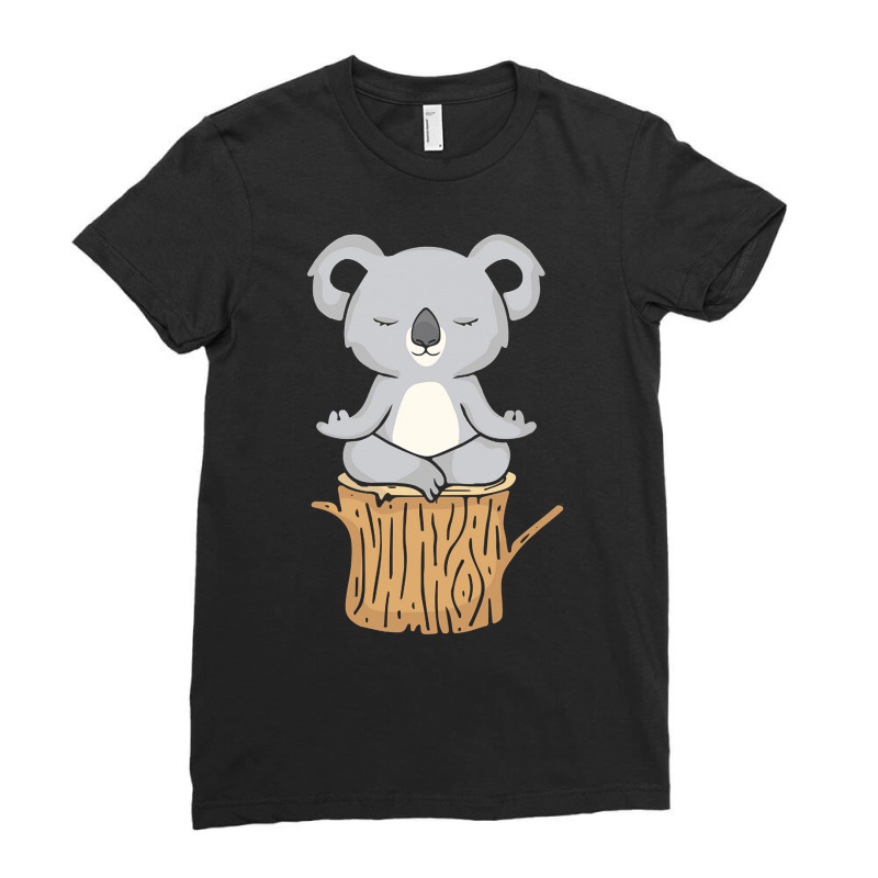 Meditation Gifts T  Shirt Meditating Koala Lover Women Meditation Gift Ladies Fitted T-Shirt by shanie31601 | Artistshot