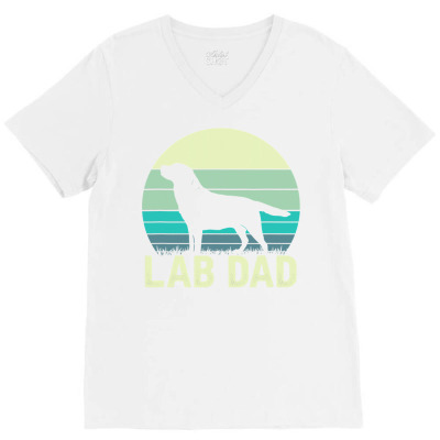 Labrador Dad Fathers Day Dog Gift Labrador T Shirt V-neck Tee Designed By Smykowskicalob1991