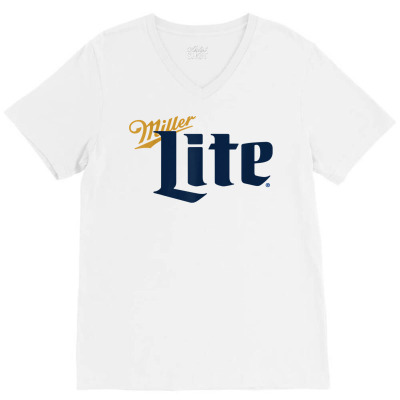Miller Lite T Shirt V-neck Tee Designed By Giadayasm