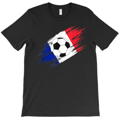 French Flag Soccer Football Jersey France Football Fan T Shirt T-shirt Designed By Stacychey