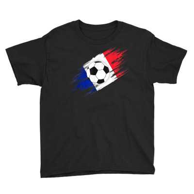 French Flag Soccer Football Jersey France Football Fan T Shirt Youth Tee Designed By Stacychey