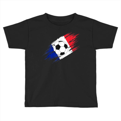 French Flag Soccer Football Jersey France Football Fan T Shirt Toddler T-shirt Designed By Stacychey