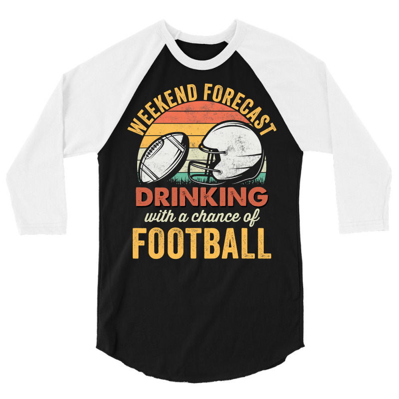 Football Funny Football Drinking Humor Retro Gameday Friday Nights 126 3/4 Sleeve Shirt by offensejuggler | Artistshot