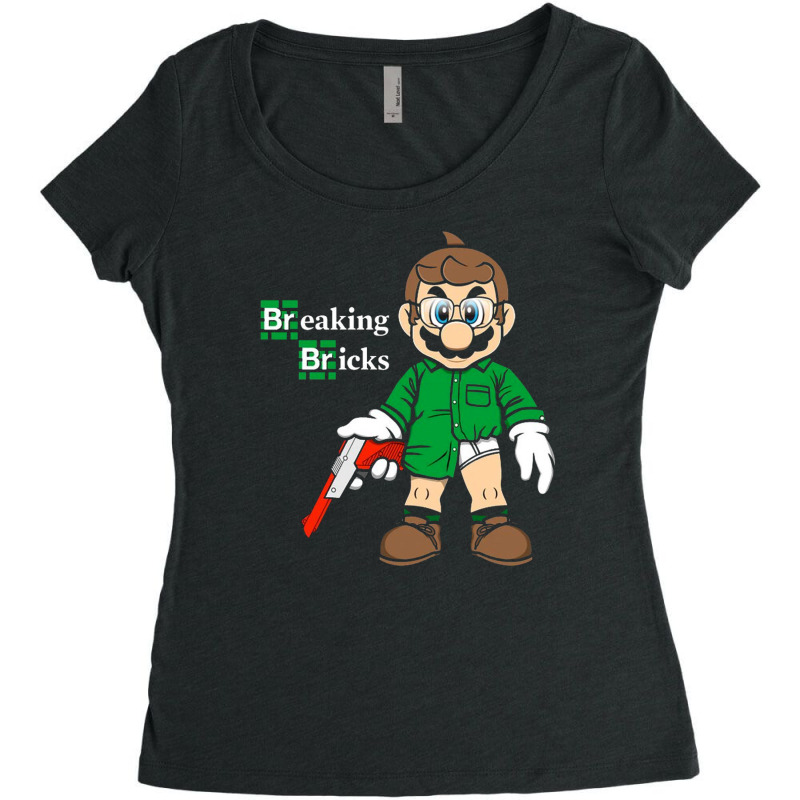 Breaking Bricks Women's Triblend Scoop T-shirt by Chaselong | Artistshot