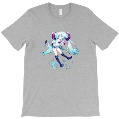 Vocaloids Miku Cute T-shirt Designed By Warning