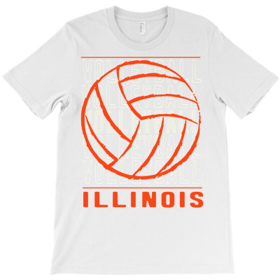 Volleyball Illinois Sweatshirt T-shirt Designed By Nevermore