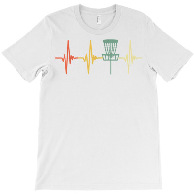 Vintage Disc Golf Retro Heartbeat Gift Disc Golf T Shirt T-shirt Designed By Shadow Fiend