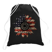 American Sunflower Drawstring Bags | Artistshot