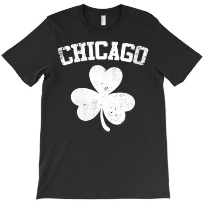 Womens Chicago Illinois St Patrick's Day Shamrock V Neck T Shirt T-shirt Designed By Nevermore