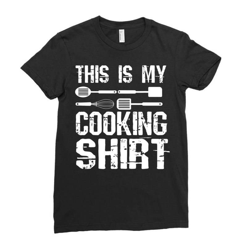 This Is My Cooking Shirt Cool Cook Chef Recipe Book Baking T Shirt Ladies Fitted T-Shirt by saldeenshakir | Artistshot