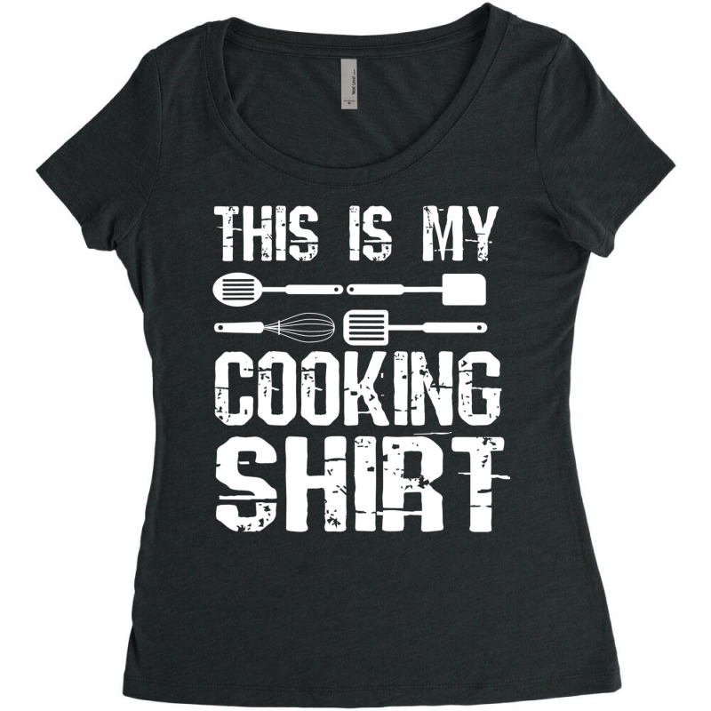 This Is My Cooking Shirt Cool Cook Chef Recipe Book Baking T Shirt Women's Triblend Scoop T-shirt by saldeenshakir | Artistshot