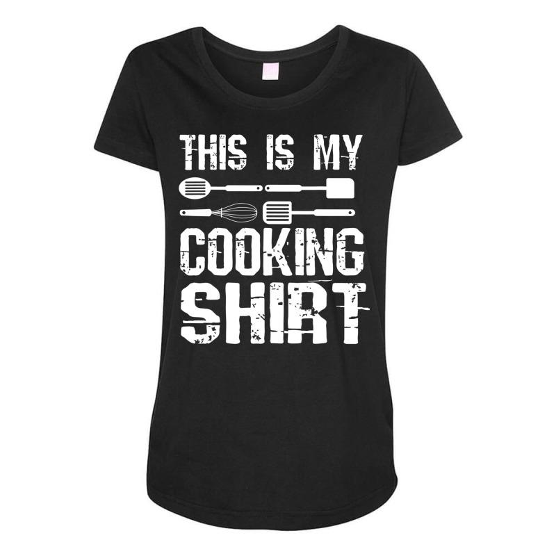 This Is My Cooking Shirt Cool Cook Chef Recipe Book Baking T Shirt Maternity Scoop Neck T-shirt by saldeenshakir | Artistshot