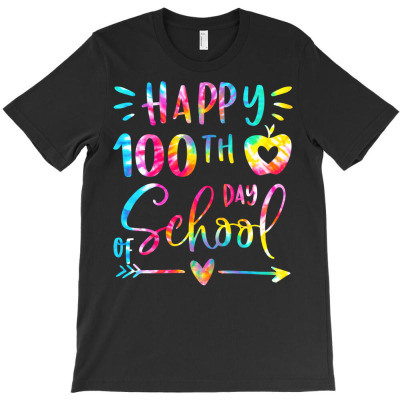 Tie Dye Happy 100th Day Of School Teacher Student 100 Days Long Sleeve T-shirt Designed By Saldeenshakir