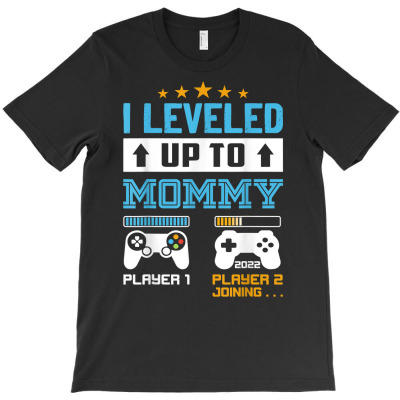 I Leveled Up To Mommy 2022 Funny Promoted To Mommy Est. 2022 T Shirt T-shirt Designed By Madeltiff