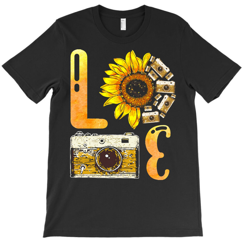 Photographer T  Shirt Love Photographer Sunflower Take Photo T  Shirt T-shirt | Artistshot