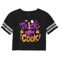 Trick Or Cook Funny Trick Or Treating Chef Cooking Halloween T Shirt Scorecard Crop Tee | Artistshot