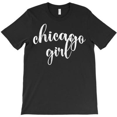 Womens Vintage Chicago Girl Chicago Illinois Women V Neck T Shirt T-shirt Designed By Nevermore