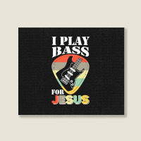 Play Bass For Jesus Guitar T  Shirt Play Bass For Jesus Guitar Vintage Landscape Canvas Print | Artistshot