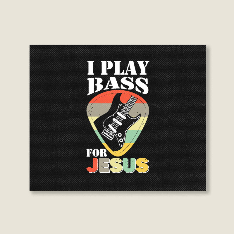 Play Bass For Jesus Guitar T  Shirt Play Bass For Jesus Guitar Vintage Landscape Canvas Print | Artistshot