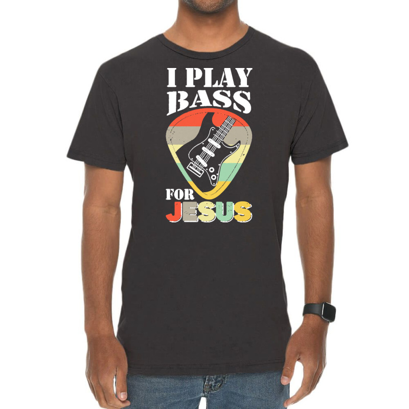 Play Bass For Jesus Guitar T  Shirt Play Bass For Jesus Guitar Vintage Vintage T-shirt | Artistshot