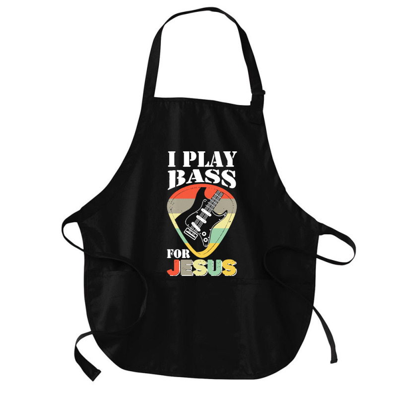 Play Bass For Jesus Guitar T  Shirt Play Bass For Jesus Guitar Vintage Medium-length Apron | Artistshot