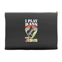 Play Bass For Jesus Guitar T  Shirt Play Bass For Jesus Guitar Vintage Accessory Pouches | Artistshot