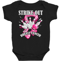 Strike Out Breast Cancer Awareness Bowling Fighter Premium T Shirt Baby Bodysuit | Artistshot