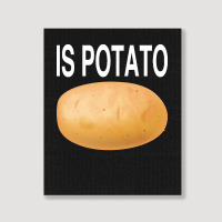 Potato T  Shirt Is Potato In Television As Seen On Late Night T  Shirt Portrait Canvas Print | Artistshot