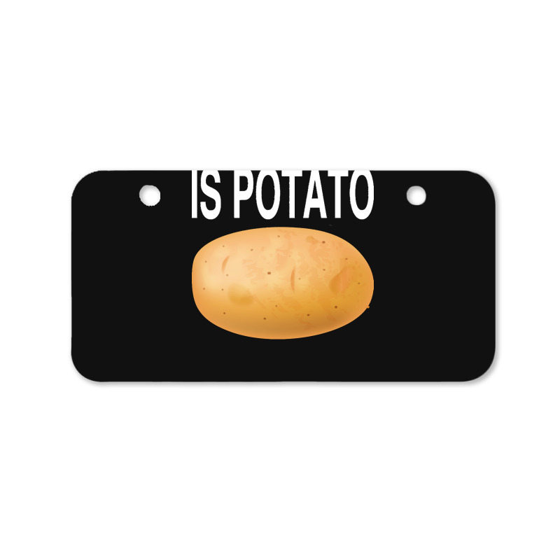 Potato T  Shirt Is Potato In Television As Seen On Late Night T  Shirt Bicycle License Plate | Artistshot