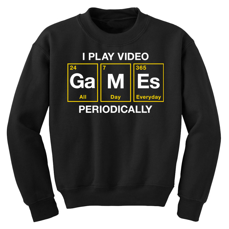 I Play Video Games Periodically Element Blocks Premium T Shirt Youth Sweatshirt by jermonmccline | Artistshot