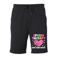 Speech Therapy T  Shirt S L P Language Pathologist & Speech Therapy Ev Fleece Short | Artistshot