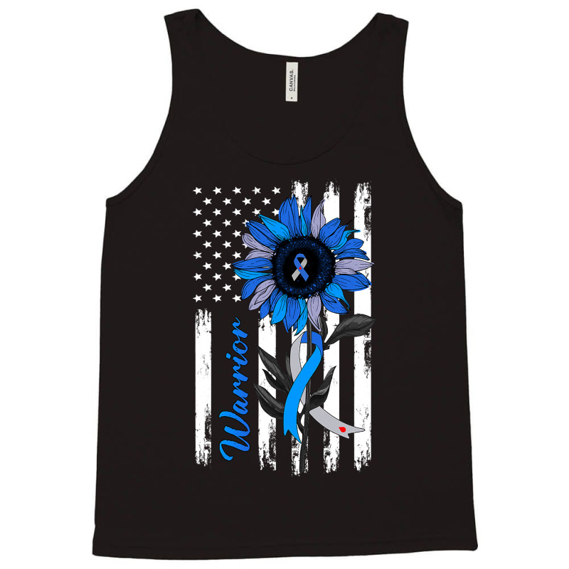 Diabetes Diabetic Warrior Sunflower American Flag 1 Diabetes Awareness Tank Top by offensejuggler | Artistshot