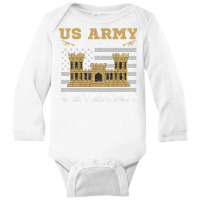 Vintage Us Army Combat Engineer Combat Engineer Veteran Gift T Shirt Long Sleeve Baby Bodysuit | Artistshot