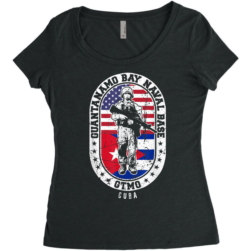 Guantanamo Bay Naval Base Cuba, Nsgb, Gtmo, Gitmo T Shirt Women's Triblend Scoop T-shirt by jermonmccline | Artistshot