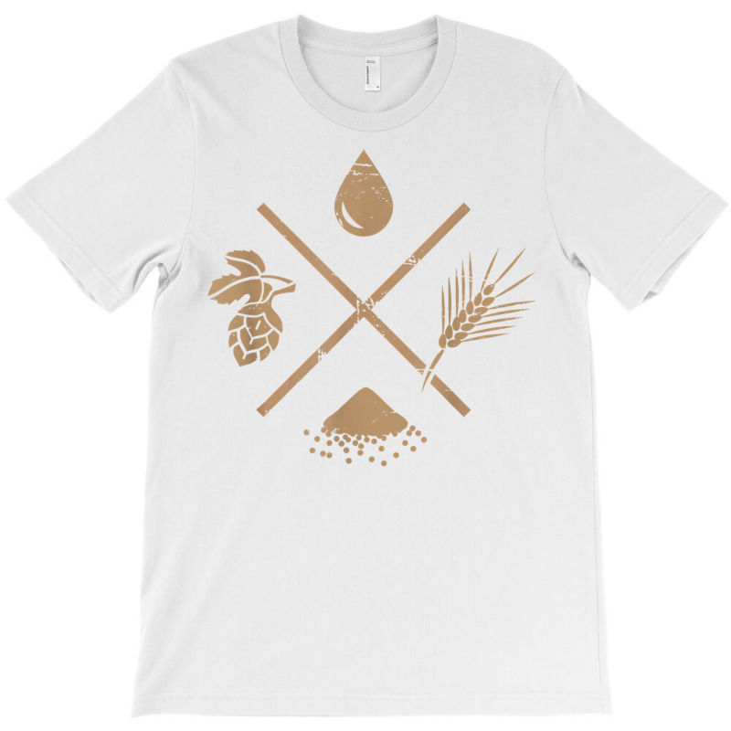 Water, Barley, Yeast, Hops  Beer Homebrew T Shirt T-shirt | Artistshot