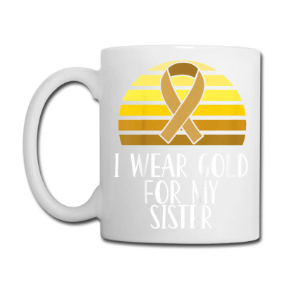 Kids I Wear Gold For My Sister Childhood Cancer Awareness T Shirt Coffee Mug Designed By Dinyolani