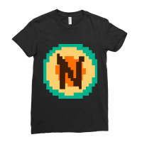 Pixelated Letter N Ladies Fitted T-shirt | Artistshot