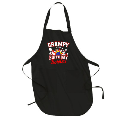Grampy Of The Birthday Bowler Bday Bowling Party Celebration T Shirt Full-length Apron Designed By Riki