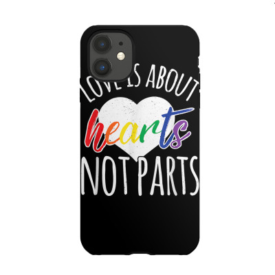 Love Is About Hearts Not Parts Rainbow Lgbt Csd Merchandise Iphone 11 Case Designed By Dinyolani