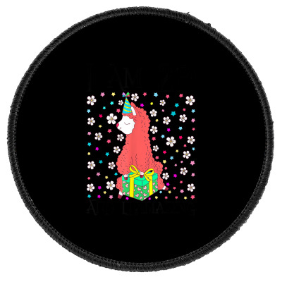 Girls I Am 20 And Llamazing 20th Llama Birthday Party Gift T Shirt Round Patch Designed By Rosartapi