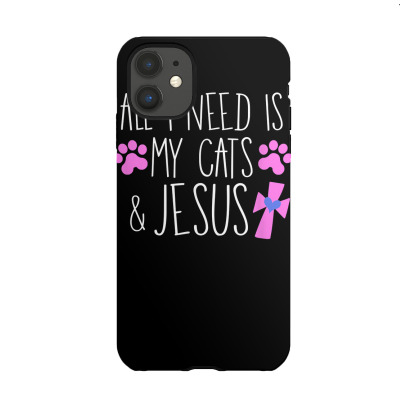 Christian Cat Lover Shirt Women Love Cats & Jesus Mom Tee Iphone 11 Case Designed By Ebertfran1985