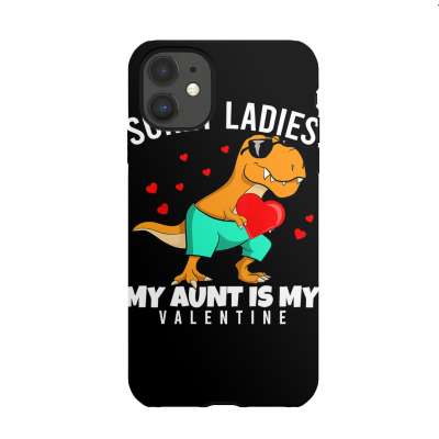 Dinosaur Auntie Aunt Is My Valentine Long Sleeve T Shirt Iphone 11 Case Designed By Ryleiamiy
