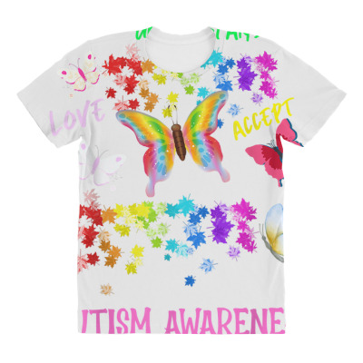 Love Understand Accept Autism Awareness Asd Support T Shirt All Over Women's T-shirt Designed By Dinyolani