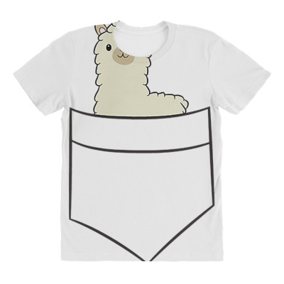 Funny Llama In The Pocket Cartoon Pocket Llama T Shirt All Over Women's T-shirt Designed By Burtojack
