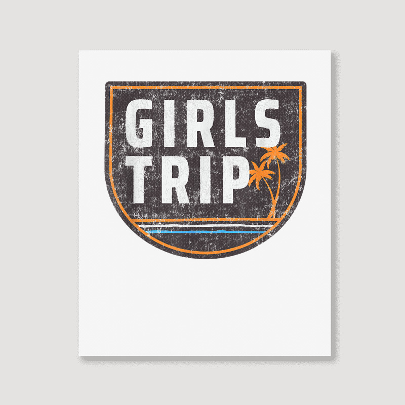 Womens Matching Girls Trip   Vacation Weekend Road Trip T Shirt Portrait Canvas Print | Artistshot