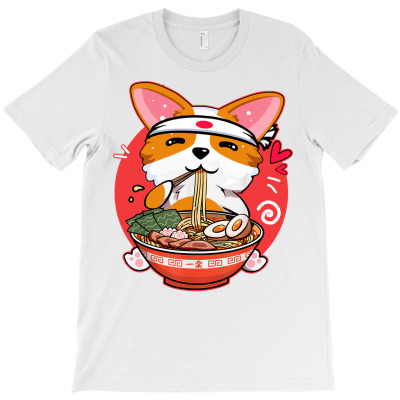 Kawaii Corgi Ramen Cute Japanese Manga Anime Gift Dog Lovers Sweatshir T-shirt Designed By Kretschmerbridge