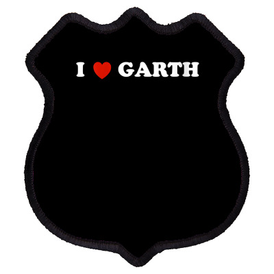 Womens Garth   I Heart Garth V Neck T Shirt Shield Patch Designed By Saldeenshakir