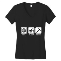 Eat Sleep Mine Women's V-neck T-shirt | Artistshot