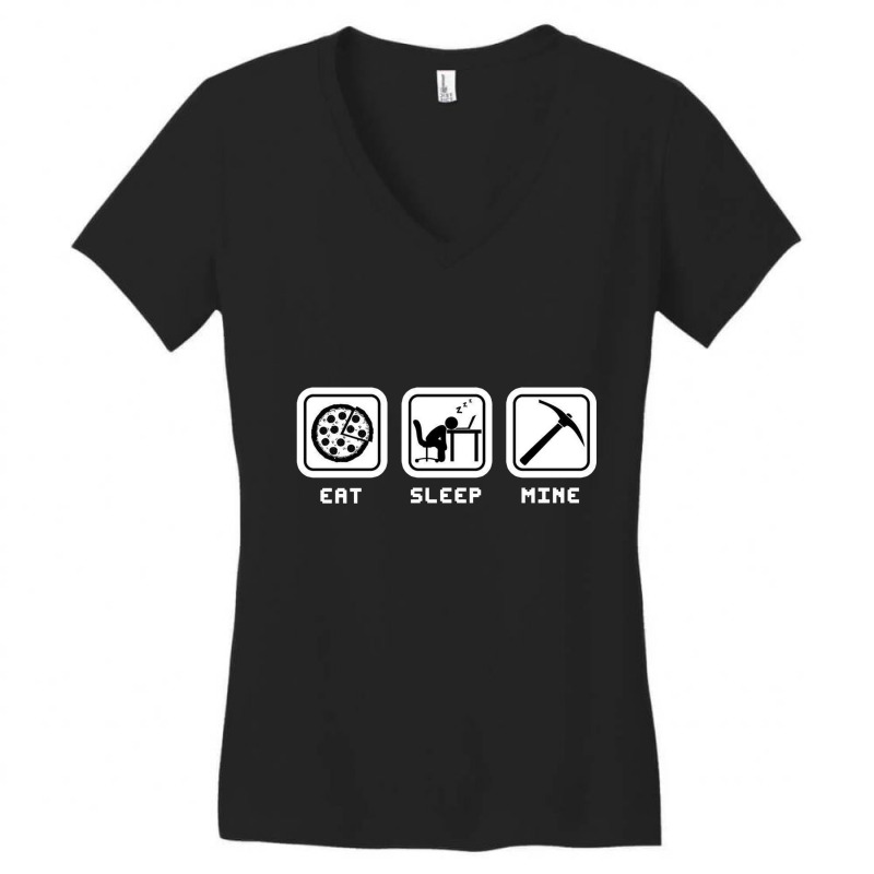 Eat Sleep Mine Women's V-Neck T-Shirt by Nelson_ARt | Artistshot